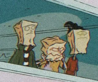 🧃 cartoon, paper bags, expressions, anonymous whatsapp sticker