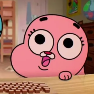 😲 Anais Watterson The Amazing World of Gumball kartun, acara TV, merah muda, hewan, karakter telegram sticker