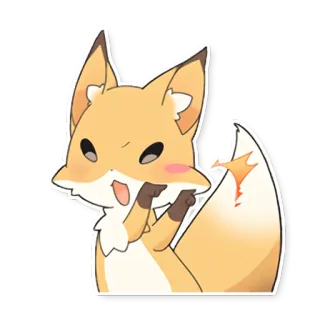 😠 fuchs, tier, süß, cartoon, aufkleber, kawaii whatsapp sticker