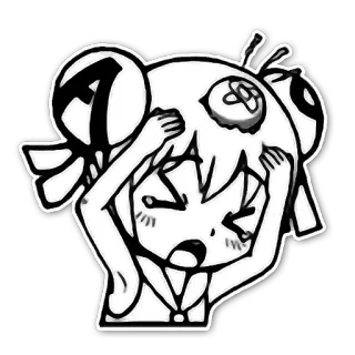 😵 Anime, Traurig, Verärgert, Cartoon, Sticker, Mädchen telegram sticker