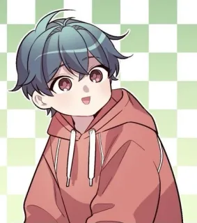 👀 Anime, Hoạt hình, Áo hoodie, Nhân vật, Chân dung whatsapp sticker