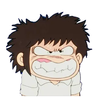 👿 angry, cartoon, anime, boy, face, expression telegram sticker
