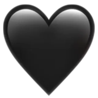 🖤 heart, black, love, symbol, emoji telegram sticker