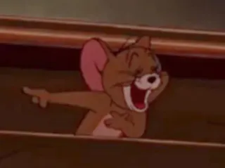 😂 Jerry dessin animé, souris, drôle, rire, humour whatsapp sticker