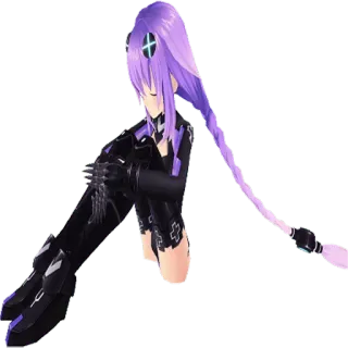 😔 Purple Heart Hyperdimension Neptunia Anime, Jeu vidéo, Waifu, Violet, Personnage, Femme telegram sticker