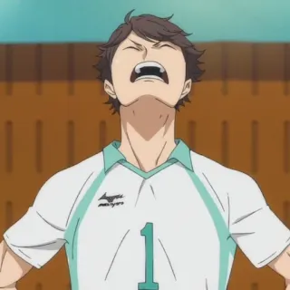 😩 Oikawa Tooru Haikyuu!! Anime, Haikyuu, Oikawa Tooru, Siatkówka, Kreskówka, Postać telegram sticker