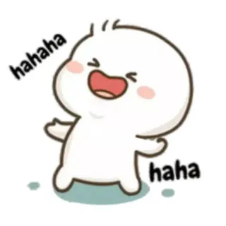 🍃 hahaha cartoon, laughing, joy, happy, cute telegram sticker
