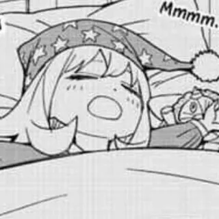 🥁 Mmmm. 动漫, 睡眠, 可爱, 角色, 漫画 whatsapp sticker