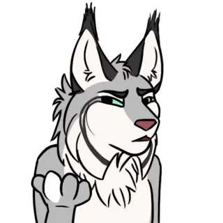 😕 Furry, Animal, Desenho animado, Lobo, Personagem, Ilustração telegram sticker