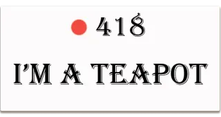 😃 418 I'M A TEAPOT theepot, 418, HTTP, Ik ben een theepot telegram sticker