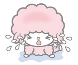 😣 Desenho animado, Chorando, Kawaii, Fofo, Rosa telegram sticker