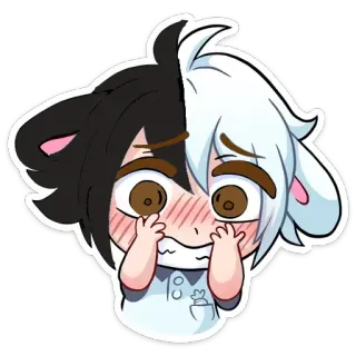 😬 애니메이션, 만화, 귀여운, 스티커, 카와이 telegram sticker