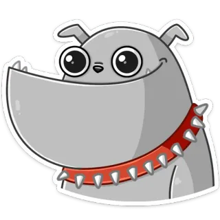 ☺️ chien, animal, animal de compagnie, dessin animé, autocollant, mignon, bouledogue whatsapp sticker