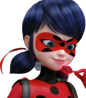 🐞 Ladybug Miraculous: Tales of Ladybug & Cat Noir 卡通, 超级英雄, 瓢虫, 瓢虫少女, 玛丽娜 whatsapp sticker