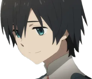 🙂 Hiro Darling in the Franxx Anime, Hiro, Darling in the Franxx, Personagem, Sorrindo, Retrato telegram sticker