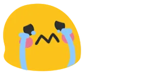 😢 emoji, sedih, menangis, emosi, kuning, stiker telegram sticker