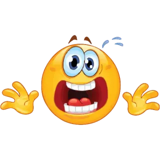 😱 Emoji, Assustado, Medo, Pânico, Chocado telegram sticker
