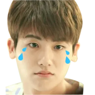 😭 piangere, triste, lacrime, asiatico, uomo telegram sticker