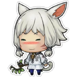 😊 Chibi, Catgirl, Anime, Carino, Fantasy telegram sticker