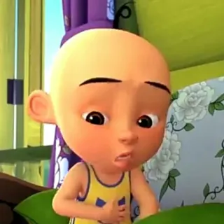 🥵 Upin kartun, karakter, Upin, anak, animasi telegram sticker