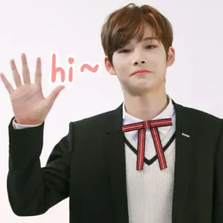👋 hi~ ทักทาย, โบกมือ, สวัสดี, เป็นมิตร, เด็กผู้ชาย telegram sticker