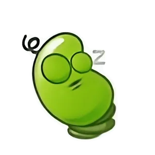 😴 durmiendo, dibujos animados, planta, verde, relajado, perezoso, cansado whatsapp sticker