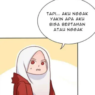 😄 TAPI... AKU NGGAK YAKIN APA AKU BISA BERTAHAN ATAU NGGAK kartun, karakter, dialog, wanita, gelembung ucapan telegram sticker