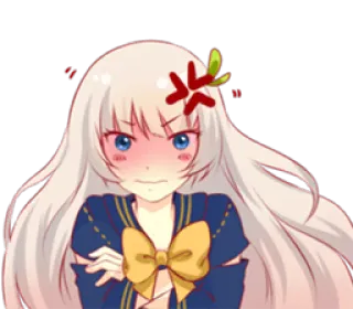 😡 Anime, Gadis, Marah, Lucu, Stiker telegram sticker