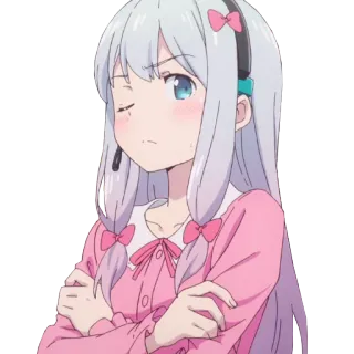 👩 Eromanga Sensei Izumi Sagiri 动漫, 女孩, 可爱, 角色, 卡通, 漫画 telegram sticker