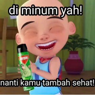 🏁 Upin Upin & Ipin di minum yah!
nanti kamu tambah sehat! Мультфильм, Напиток, Упин и Ипин, Персонаж telegram sticker