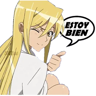 👌 ESTOY BIEN anime, woman, girl, winking, thumbs up, expression, manga, well-being telegram sticker