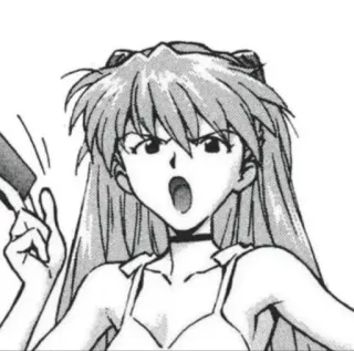 💗 Asuka Langley Soryu Neon Genesis Evangelion アニメ, 漫画, キャラクター, 女の子, 怒り, エヴァンゲリオン, アスカ whatsapp sticker