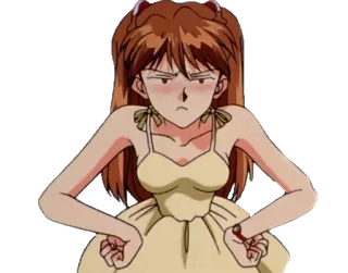 😠 Asuka Langley Sohryu Neon Genesis Evangelion Anime, Personnage, Illustration, Evangelion, Manga whatsapp sticker