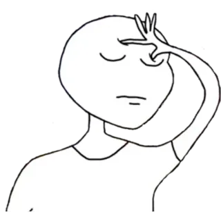🤦‍♀️ เอามือก่ายหน้าผาก, รำคาญ, ท่าทาง whatsapp sticker