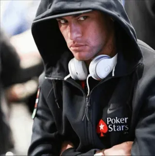 😐 Poker Stars Покер, Наушники, Худи, Мужчина, Pokerstars telegram sticker