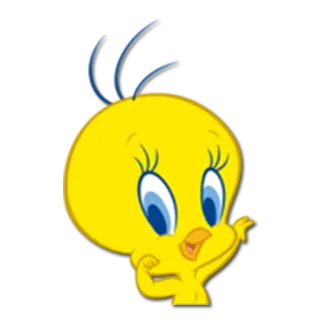 😃 Tweety Bird cartoon, bird, Tweety, Looney Tunes, yellow, character telegram sticker