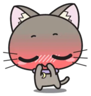 😳 cat, cartoon, kawaii, cute, animal, sticker whatsapp sticker
