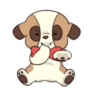 😃 cane, cartone animato, animale, carino whatsapp sticker