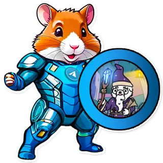 🎮 criceto, armatura, scudo, mago, fantasy, cartone animato telegram sticker