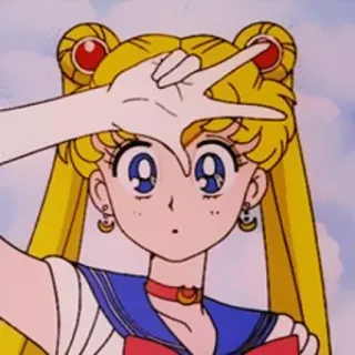 🌙 Sailor Moon Anime, Manga, Sailor Moon, Cartoon, Illustratie, Personage, Meisje telegram sticker
