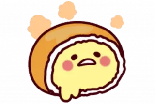 🥞 kawaii, carino, cibo, personaggio, cartone animato, triste whatsapp sticker