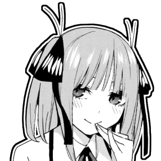 🤭 Nino Nakano The Quintessential Quintuplets Anime, Manga, Gadis, Kawaii, Lucu whatsapp sticker