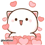 ❤️ @FarsiSticker แมว, หัวใจ, คาวาอิ, น่ารัก, สติกเกอร์, ความรัก telegram sticker