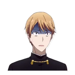 😰 anime, personaje, preocupado, masculino, japonés whatsapp sticker