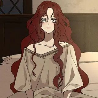 ♠️ donna, capelli rossi, anime, cartone animato, persona telegram sticker