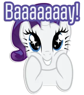 🤩 Rarity My Little Pony Baaaaaay! Pony, Pferd, Süß, Cartoon, Tier, Rarity, Freundschaft ist Magie telegram sticker