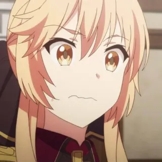 😖 anime, girl, character, cute, expression, blonde hair telegram sticker