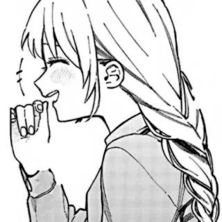 🎧 Fille anime, Manga, Joyeux, Souriant, Dessin animé, Fille telegram sticker