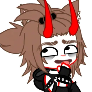 🚬 devil, horns, demon, cartoon, sticker, character, fantasy telegram sticker