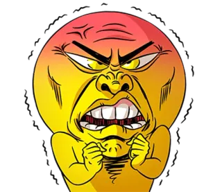 😠 giận dữ, tức giận, hoạt hình, biểu tượng cảm xúc, bực bội, cuồng nộ telegram sticker